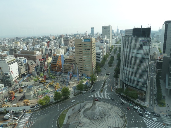 A view from the hotel built on top of Nagoya's train station